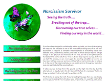 Tablet Screenshot of narcissismsurvivor.com